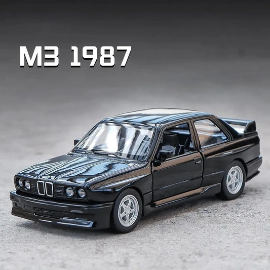 1/36 BMW M3 1987 Diecast Car - Authentic Interior, Pull Back